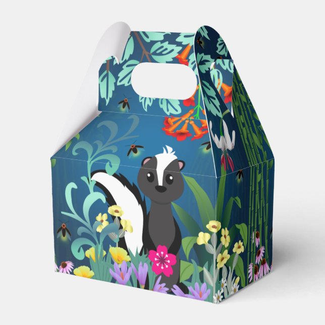 Woodland Skunk Favor Box (Front Side)