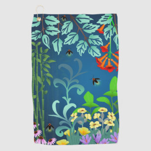 Woodland Skunk Foliage Golf Towel