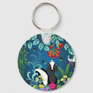 Woodland Skunk Keychain