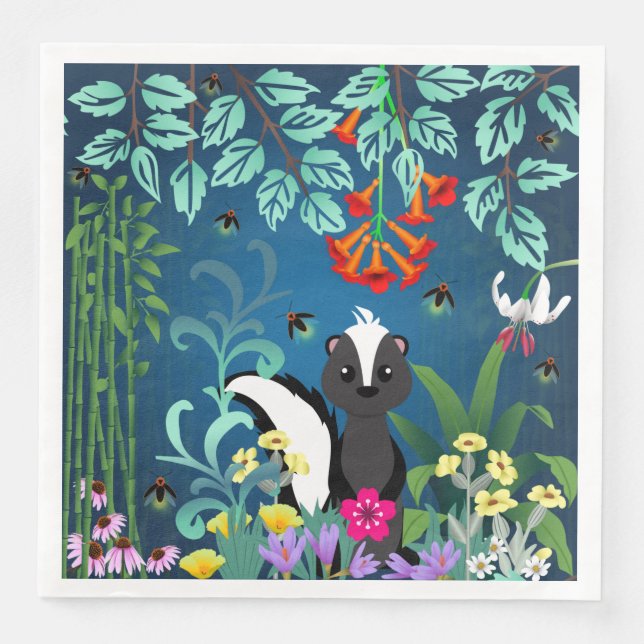 Woodland Skunk Napkin (Front)