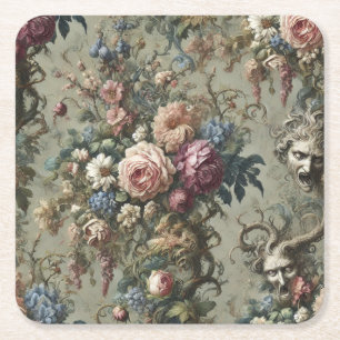 Woodland Spectres – Gothic Victorian Square Paper Coaster