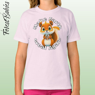  Woodland Squirrel Acorn Make Earth Great Again  T-Shirt