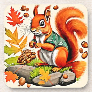 Woodland Squirrel View Design Coaster