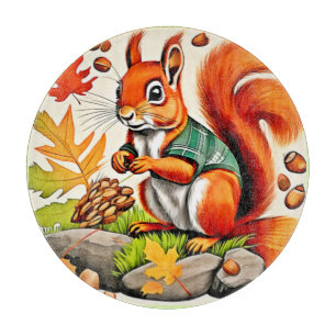 Woodland Squirrel View Design Cutting Board