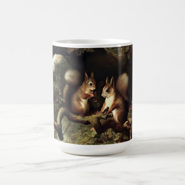 Woodland Squirrels in Oak Tree Coffee Mug (Center)