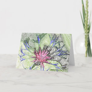 Woodland star flower customizable note card