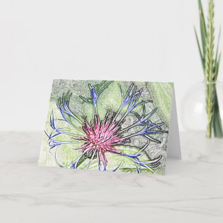 Woodland star flower customizable note card