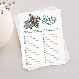 Woodland Storybook ABCs  Baby Shower Party Game Flyer