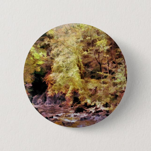 WOODLAND STREAM 2 INCH ROUND BUTTON (Front)
