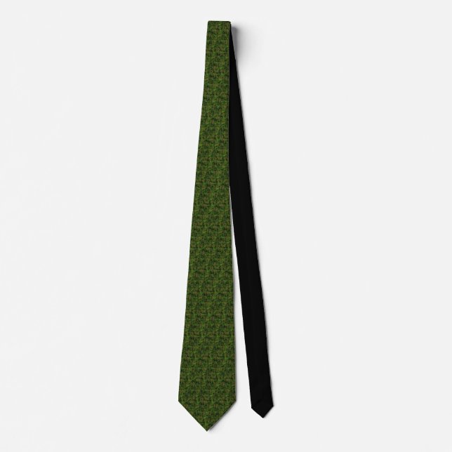 Woodland Style Digital Green Camouflage Decor Tie (Front)