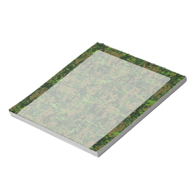 Woodland Style Green Digital Camouflage Notepad (Rotated)