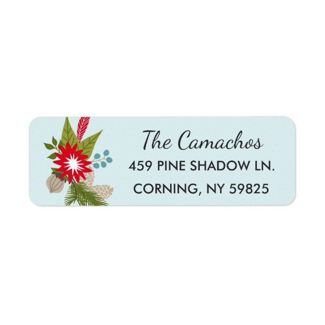 Woodland Style Holiday Address Labels (Front)