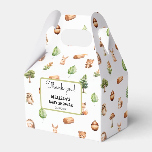 Woodland Thank you Favor Box (Front Side)