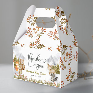 Woodland Thank You Forest Animals Baby Shower Favor Box