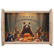 Woodland Thanksgiving Party Friends and Family