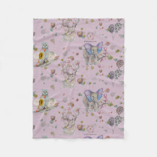 Woodland Theme Baby  Fleece Blanket