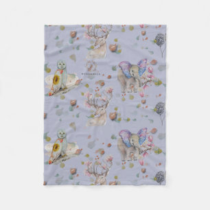 Woodland Theme Baby Fleece Blanket