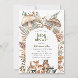 Woodland-themed Baby Shower Invitation