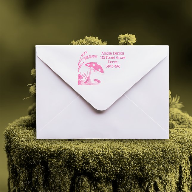 Woodland Toadstool Address Self-inking Stamp (Creator Uploaded)