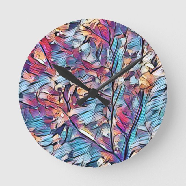 WOODLAND TREE ABSTRACT   ROUND CLOCK (Front)