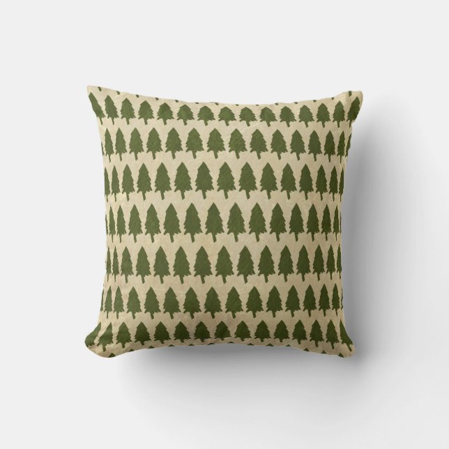 Woodland Tree Christmas Pillow (Front)