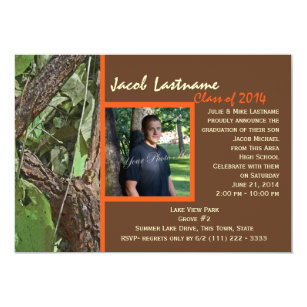 Camo Graduation Party Invitations 10