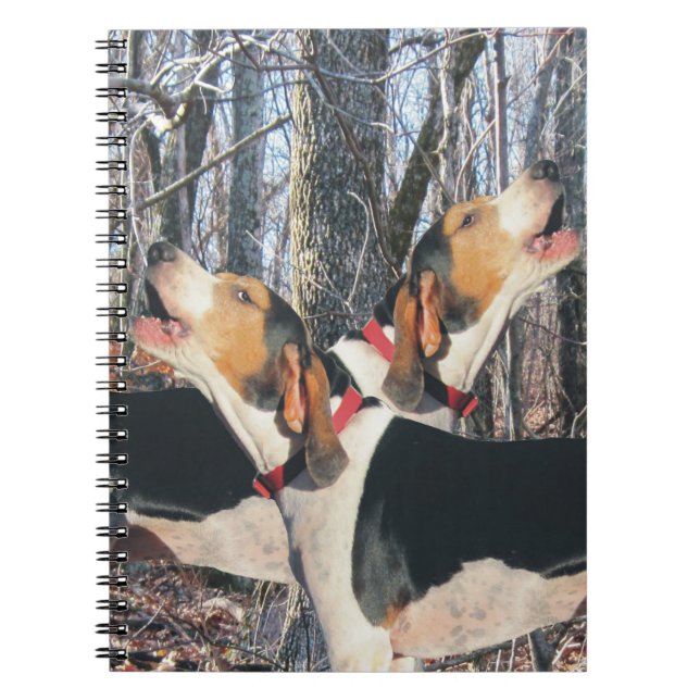 Woodland Treeing Walker Coonhound Notebook (Front)