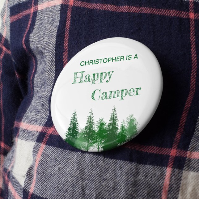 Woodland Trees Birthday 2 Inch Round Button (Creator Uploaded)