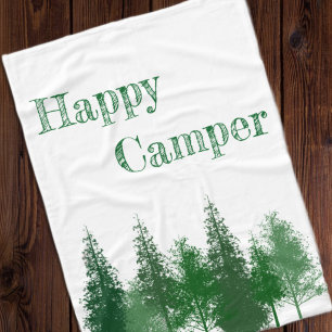 Woodland Trees Birthday Fleece Blanket