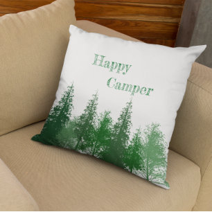 Woodland Trees Birthday Throw Pillow