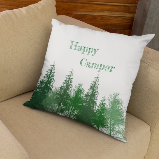 Woodland Trees Birthday Throw Pillow (Creator Uploaded)