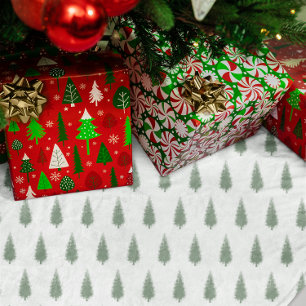 Woodland Trees Christmas Brushed Polyester Tree Skirt