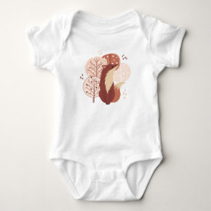Woodland Tribal Native Americans Seamless Pattern Baby Bodysuit