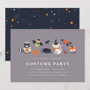Woodland Trick or Treaters Invitation