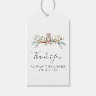 Woodland Watercolor Animals Gift Tags