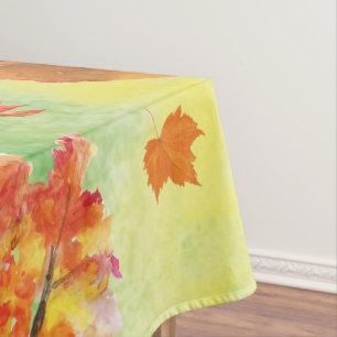 Woodland Watercolor animals Tablecloth