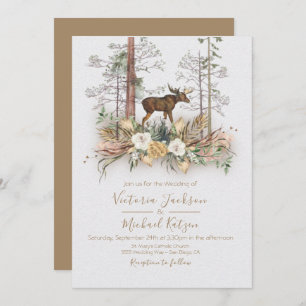 Woodland Watercolor Forêt invitations au mariage