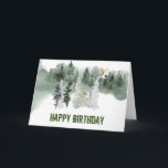 Woodland Watercolor Owl Birthday Card<br><div class="desc">This design was created through digital art. It may be personalized by clicking the customize button and changing the colour, adding a name, initials or your favourite words. Contact me at colorflowcreations@gmail.com if you with to have this design on another product. Purchase my original abstract acrylic painting for sale at...</div>