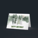 Woodland Watercolor Owl Birthday Card<br><div class="desc">This design was created through digital art. It may be personalized by clicking the customize button and changing the colour, adding a name, initials or your favourite words. Contact me at colorflowcreations@gmail.com if you with to have this design on another product. Purchase my original abstract acrylic painting for sale at...</div>