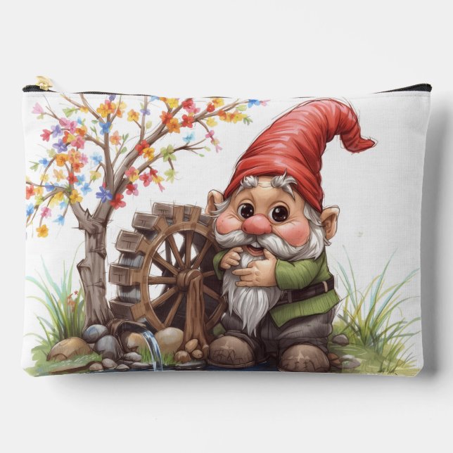 Woodland Whimsy Gnome  Accessory Pouch (Front)