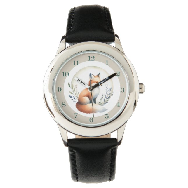 Woodland Whisper- Fox Illustration  Watch (Front)