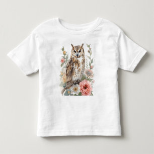 Woodland whispers owl toddler t-shirt