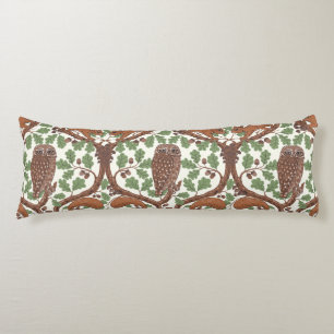 Woodland Whispers/Owls and Squirrels in the Oak/mo Body Pillow