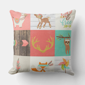 WOODLAND - wild and free Throw Pillow