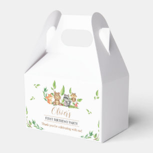 Woodland Wild One Birthday Party Favour Box