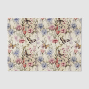 Woodland Wildflowers and Butterflies Decoupage Tissue Paper