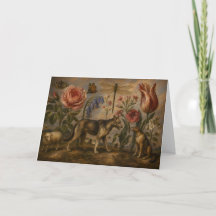 Woodland Wildlife and Botanical Oil Painting