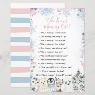 Woodland Winter Animal Artics Who Knows Mommy Best