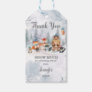 Woodland Winter Animals Baby Shower 1st Birthday  Gift Tags