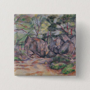 Woodland with Boulders, 1893 2 Inch Square Button